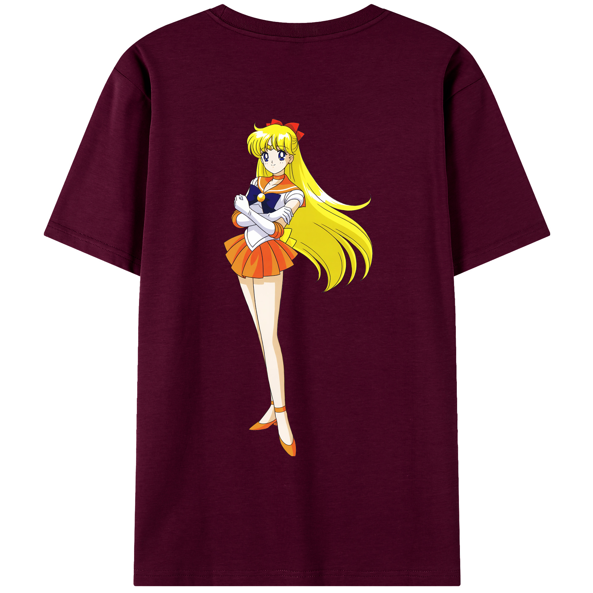 （画像用） 美少女戦士セーラームーン 愛野 美奈子 あいの みなこ Sailor Moon Aino Minako レディース半袖Tシャツ(バックプリント)